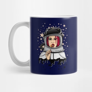 Sexy Female Astronaut With Mars Lollipop In Stars Mug